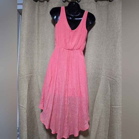 Lily Rose Pink Asymmetrical Ruffled Halter Dress - Picture 6 of 10